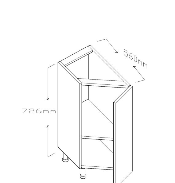 ANGLED END BASE CABINET