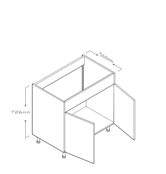 SINK BASE CABINET TWO DOORS