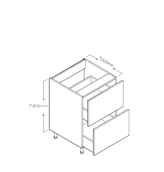 BASE CABINET TWO DRAWERS
