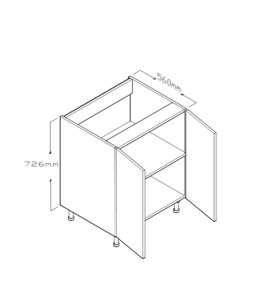 BASE CABINET DOUBLE DOORS
