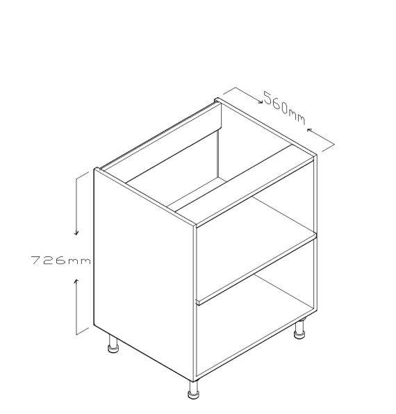 BASE CABINET NO DOORS