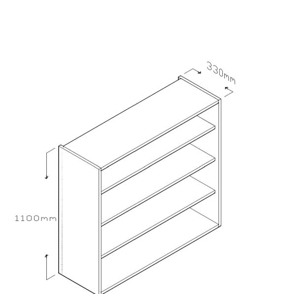 ECO 110 CM WALL CABINET NO DOOR
