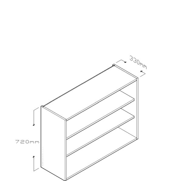 72 CM WALL CABINET NO DOOR