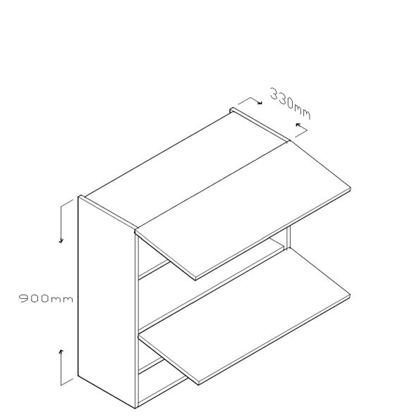 90 CM LIFT UP WALL CABINET WITH BLUM HKS MECHANISM