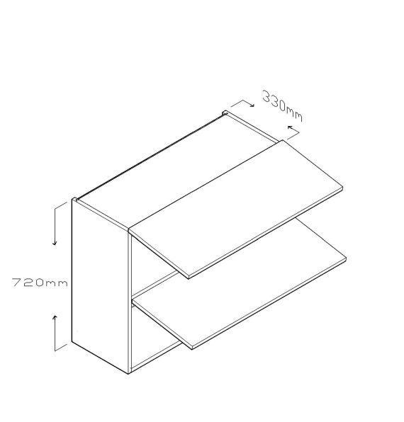 72 CM LIFT UP WALL CABINET WITH BLUM HKS MECHANISM