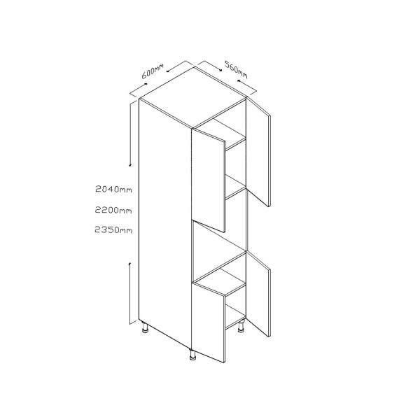 ECO 220 CM OVEN CABINET DOUBLE DOORS