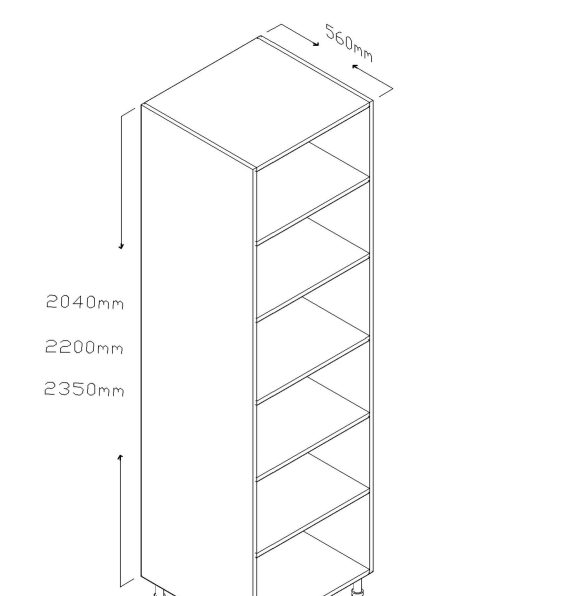 ECO 235 CM TALL CABINET NO DOOR