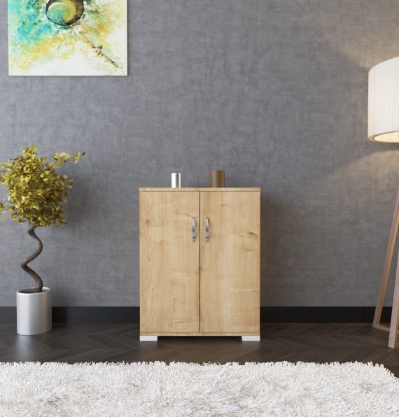 PARMA PRACTICAL STORAGE CABINET OAK